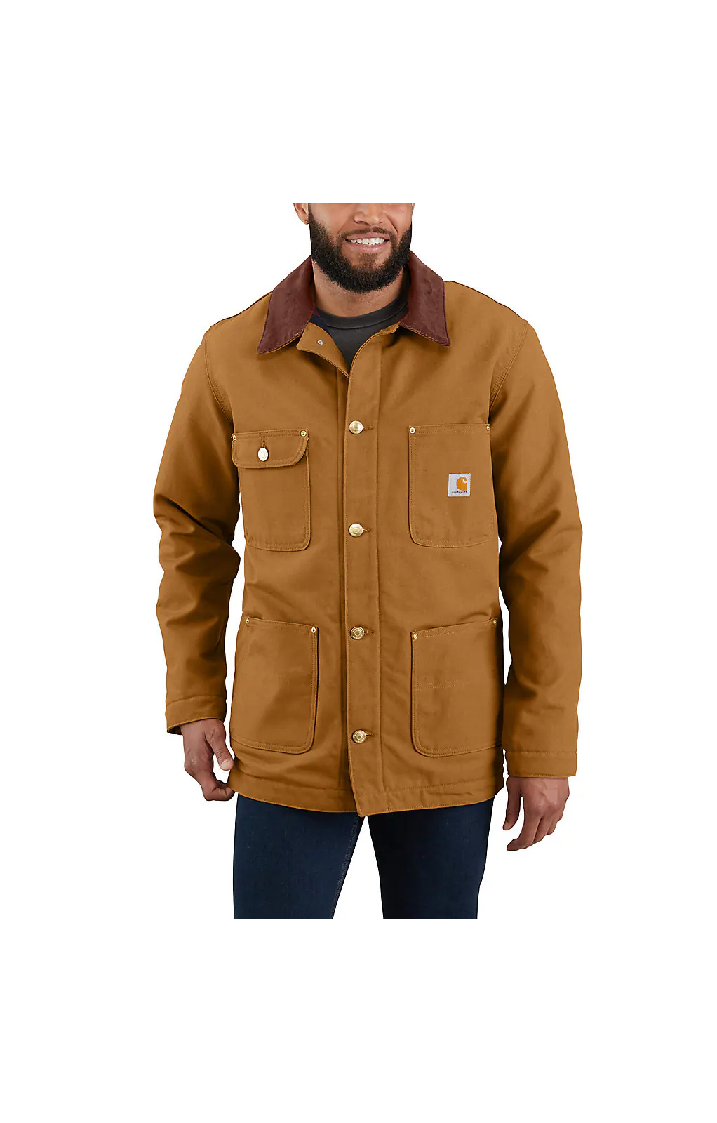 MEN'S CARHARTT LOOSE FIT FIRM DUCK BLANKET-LINED CHORE COAT – 2