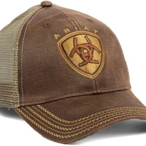 ARIAT MEN'S OILSKIN MESH HAT 1515602