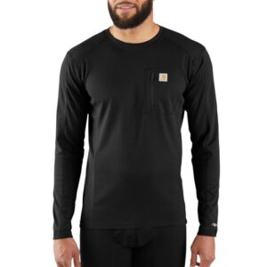 CARHARTT FORCE® MIDWEIGHT MICRO-GRID BASE LAYER CREWNECK POCKET TOP