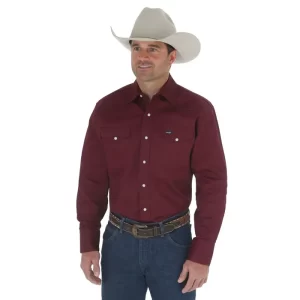 COWBOY CUT® FIRM FINISH LONG SLEEVE WESTERN SNAP SOLID WORK SHIRT -MS70719