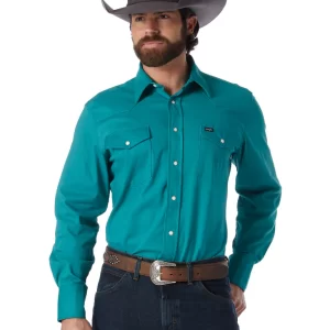 WRANGLER MEN'S AUTHENTIC COWBOY CUT WORK WESTERN SHIRT