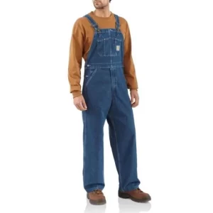 CARHARTT MEN'S WASHED-DENIM BIB OVERALL UNLINED-R07