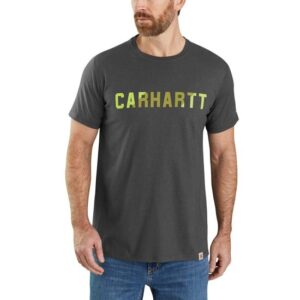 CARHARTT FORCE RELAXED FIT MIDWEIGHT S/S  BLOCK LOGO GRAPHIC T-SHIRT