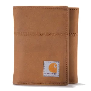 MEN'S CARHARTT SADDLE LEATHER TRIFOLD WALLET- B000020820199