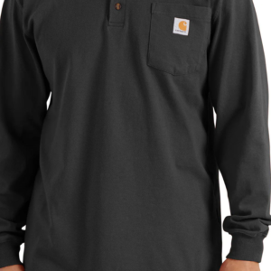 CARHARTT LOOSE FIT HEAVYWEIGHT LONG-SLEEVE POCKET HENLEY T-SHIRT