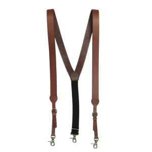 MEN'S HEAVY DUTY LEATHER GALLUS SUSPENDERS