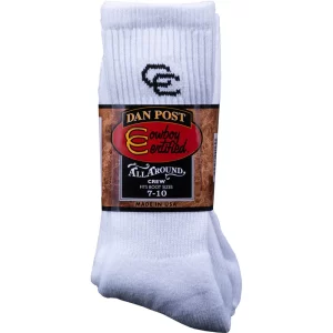 DAN POST MEN'S WHITE OVER THE CALF SOCKS