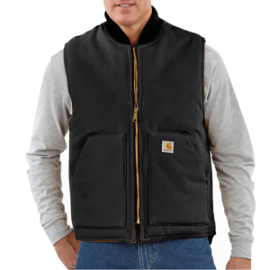 CARHARTT MEN'S RELAXED FIT FIRM DUCK INSULATED RIB COLLAR VEST