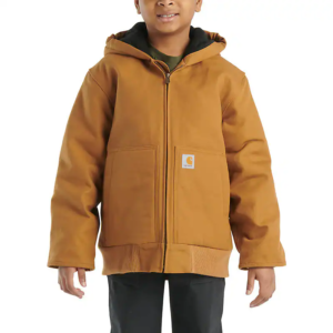 YOUTH CARHARTT CANVAS INSULATED HOODED ACTIVE JACKET