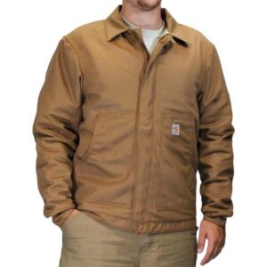 CARHARTT MEN'S FR DEARBORN CANVAS JACKET - QUILT LINED
