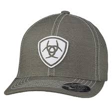 ARIAT MEN'S GREY EMBROIDERED LOGO BASEBALL CAP -A300015206