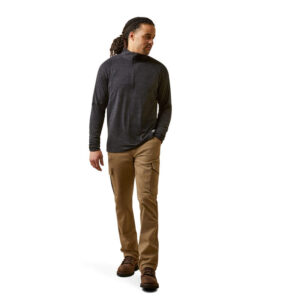 ARIAT MEN'S REBAR GRIDWORK BASELAYER 1/4 ZIP T-SHIRT-10046513