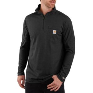 CARHARTT MEN'S FORCE® RELAXED FIT MIDWEIGHT LONG-SLEEVE QUARTER-ZIP MOCK-NECK T-SHIRT-104255