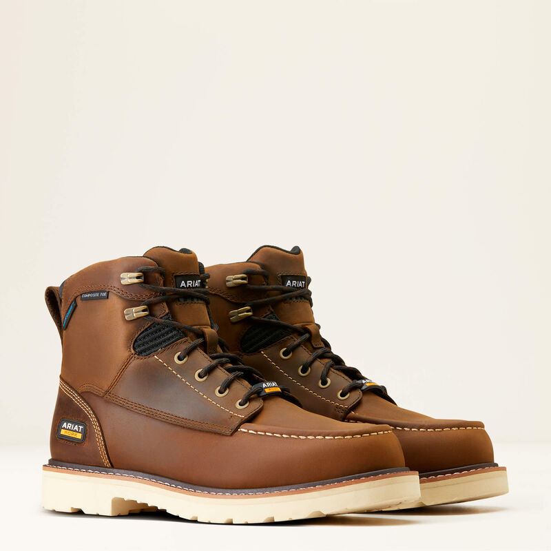 ARIAT MEN'S REBAR LIFT 6 ” LACE UP H20 COMPOSITE TOE WORK BOOT
