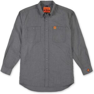 WRANGLER MENS FR LONG SLEEVE BUTTON DOWN WORK SHIRT