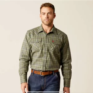 ARIAT MEN'S FR SAWTOOTH RETRO FIT SNAP L/S WORK SHIRT