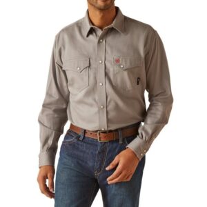 ARIAT MEN'S FR SOLID SNAP L/S WORK SHIRT-10048446
