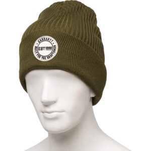 KNIT CUFFED PATCH BEANIE -104878