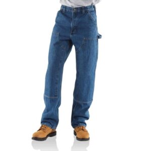 CARHARTT MEN'S LOOSE FIT HEAVYWEIGHT DENIM DOUBLE-FRONT UTILITY LOGGER JEAN-B73