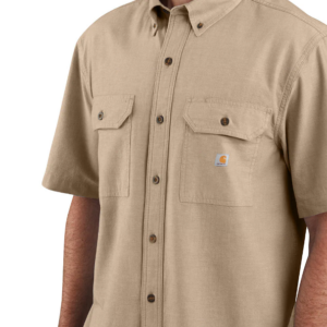 CARHARTT MEN'S LOOSE FIT MIDWEIGHT CHAMBRAY S/S SHIRT