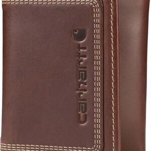 CARHARTT MEN'S LEATHER TRIPLE STITCH TRI-FOLD WALLET-B000021320199
