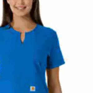 CARHARTT WOMEN'S FORCE ESSENTIALS NOTCH NECK TUNIC  KNIT PANEL SCRUB TOP-C12413